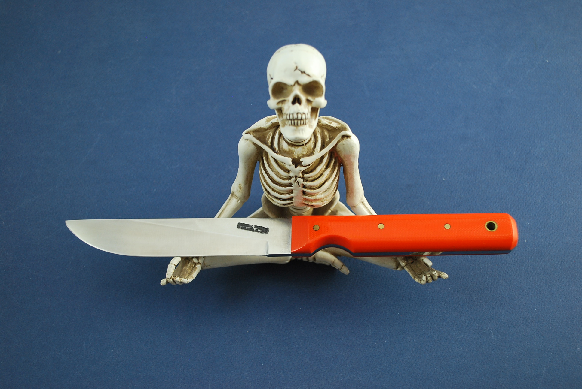 Randall 10-5 Orange Handle with skeleton holding<br />
